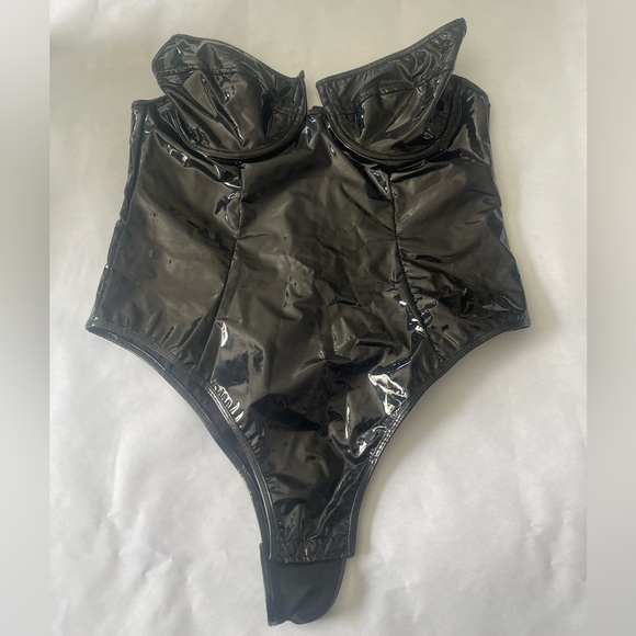 Dolls Kill Other - Black PU Bodysuit
